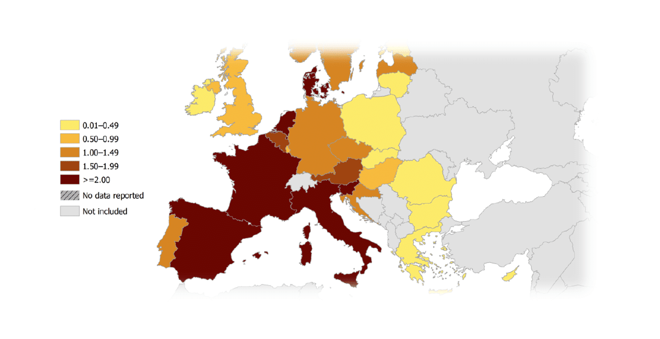 La diffusione del batterio Legionella in Europa e la situazione italiana